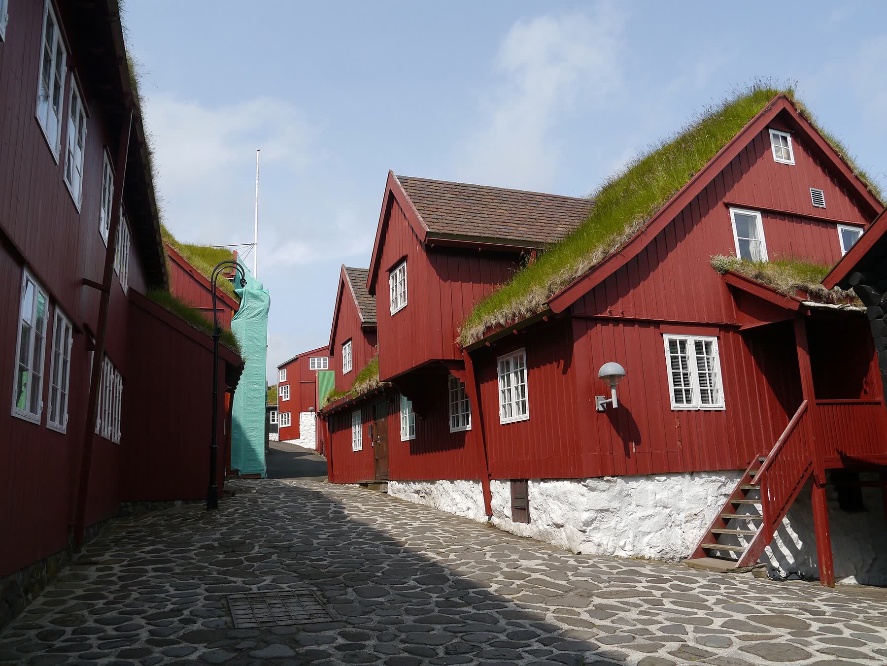 Turf-roofed houses on Tinganes, Tórshavn